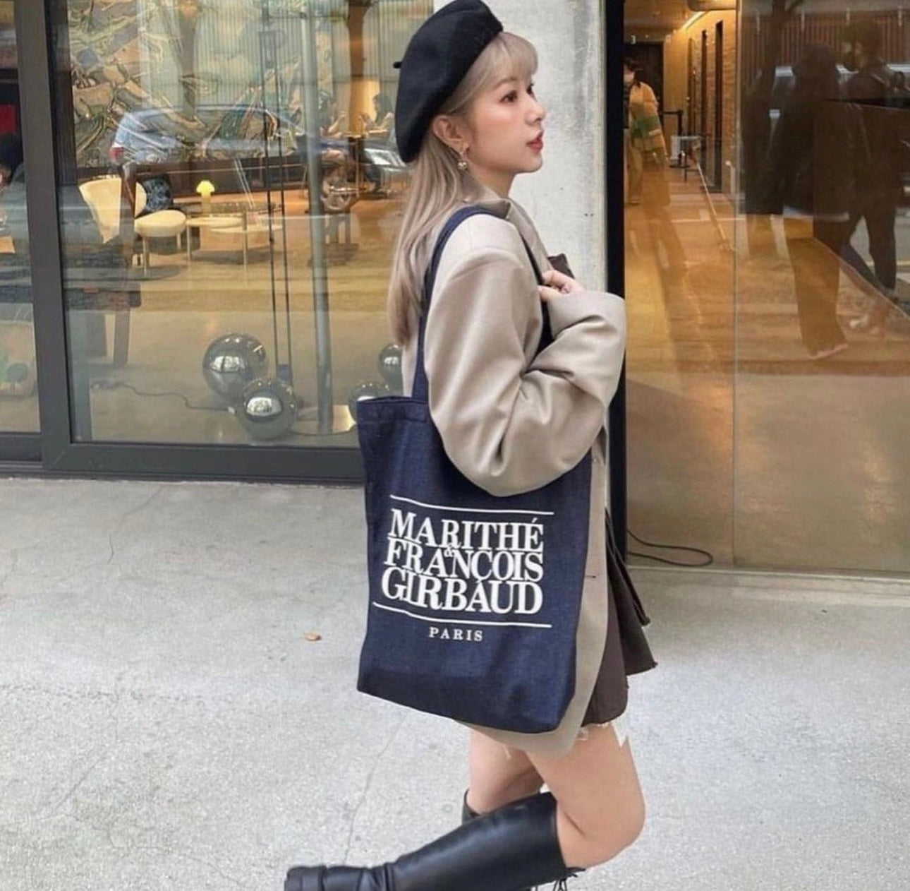 Marithe Francois Girbaud Classic Logo Canvas 兩用Tote Bag🌟