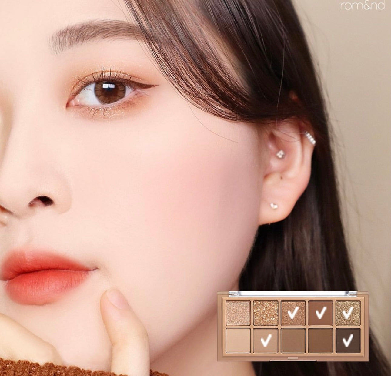 最熱賣 自留色🌟 | Romand花園系列十色眼影 Romand Better Than Palette  02 Mahogany Garden 焦糖大地色🪵